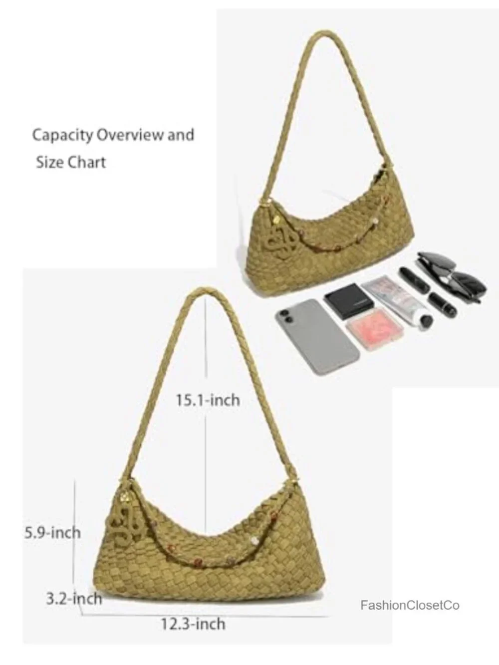 Suede Woven Hobo Shoulder Bag with Magnetic Closure